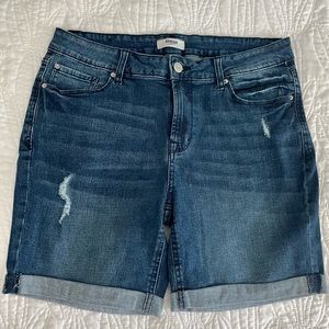 Kensie Distressed Denim Shorts